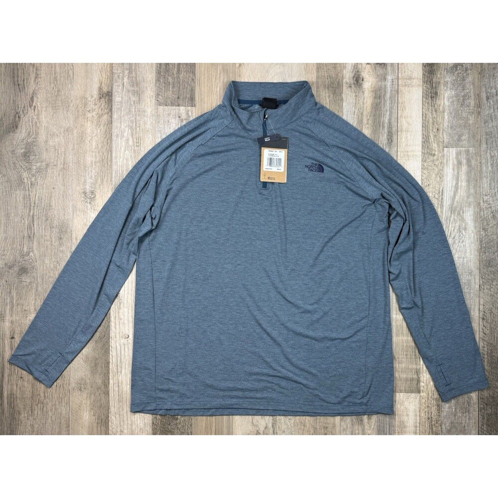 The North Face Men’s Wander 1/4 Zip Pullover XXL Monterey Blue Heather NWT